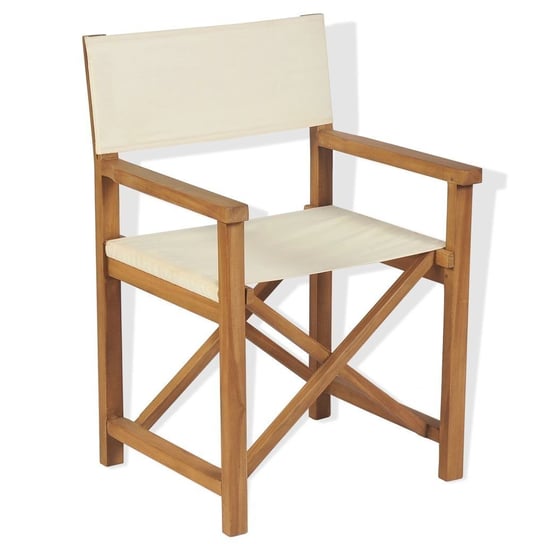 Składane krzesło reżyserskie VIDAXL, kremowe, 58x53x85 cm vidaXL
