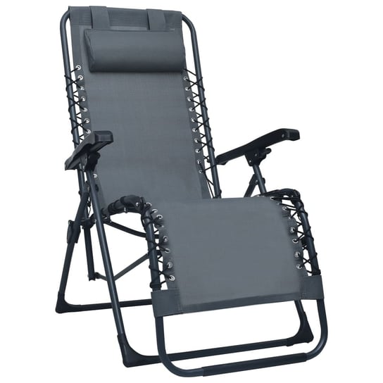 Składane krzesło tarasowe VIDAXL, szare, 65x50x111 cm vidaXL