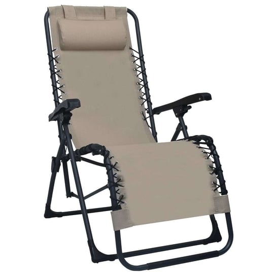 Składane krzesło tarasowe VIDAXL, taupe, 65x50x111 cm vidaXL