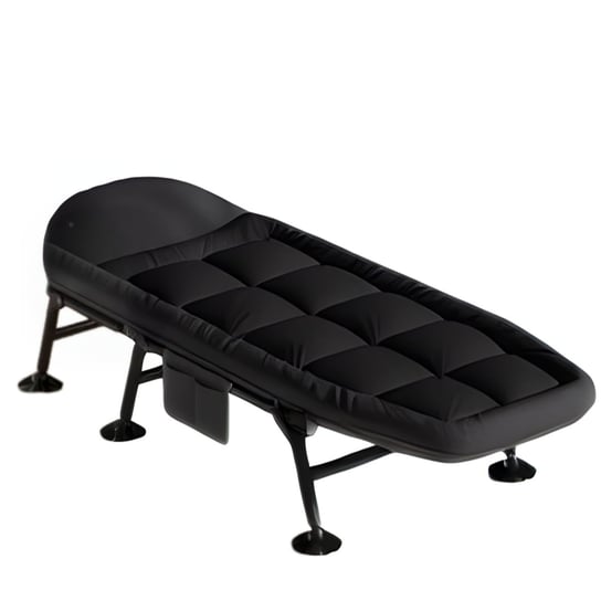 Składane łóżko turystyczne BIZNESOWE, kanadyjka PREMIUM - czarny materac Inna marka