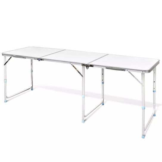 Składany, aluminiowy stół kempingowy z regulacją wysokości 180 x 60 cm vidaXL