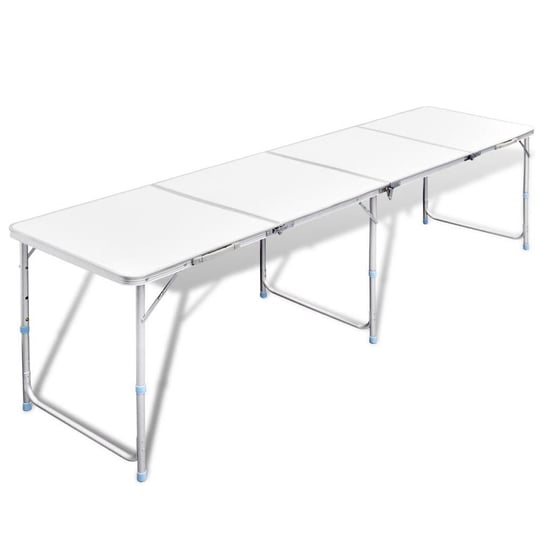 Składany, aluminiowy stół kempingowy z regulacją wysokości 240 x 60 cm vidaXL