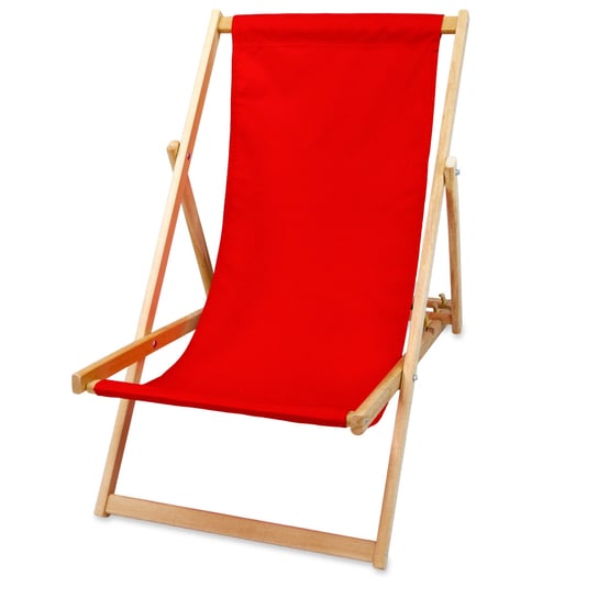 Składany drewniany leżak, krzesło plażowe 116x59 cm Amazinggirl