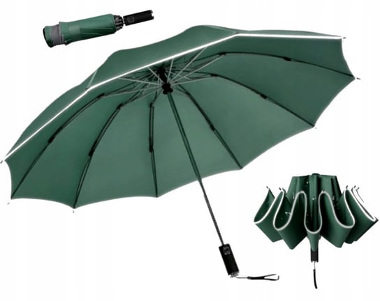 Składany Parasol Automat parasolka masywny Włókno XL duży mocny + pokrowiec Edibazzar