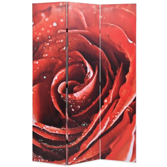 Składany parawan, 120x170 cm, czerwona róża vidaXL