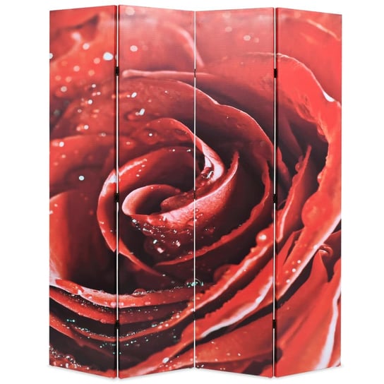 Składany parawan, 160 x 170 cm, czerwona róża vidaXL