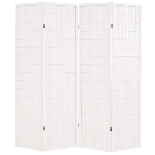 Składany parawan 4-panelowy w stylu japońskim vidaXL, 160x170, biały vidaXL