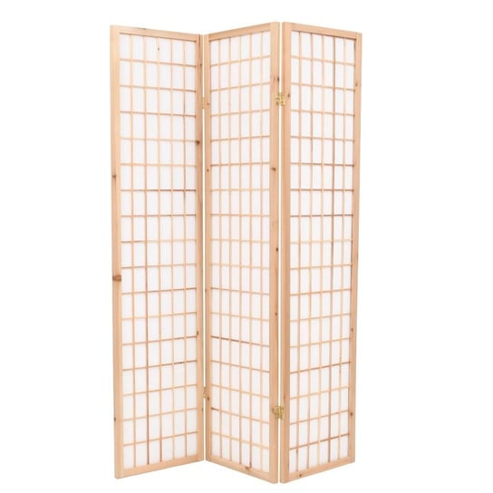 Składany parawan w stylu japońskim, VIDAXL, brązowy, 4-panelowy, 120x170 cm vidaXL
