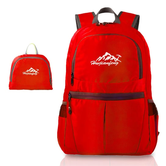 Składany plecak ultralekki w kolorze czerwonym - 36-litrowy wodoodporny plecak turystyczny unisex - plecak na zewnątrz na kemping, wędrówki, podróże, wspinaczkę i wiele więcej. Intirilife