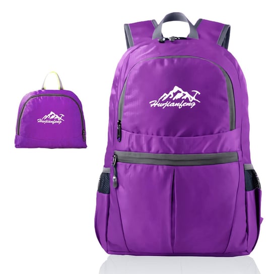 Składany plecak ultralekki w kolorze fioletowym - 36-litrowy wodoodporny plecak turystyczny unisex - plecak na zewnątrz na kemping, wędrówki, podróże, wspinaczkę i wiele więcej. Intirilife
