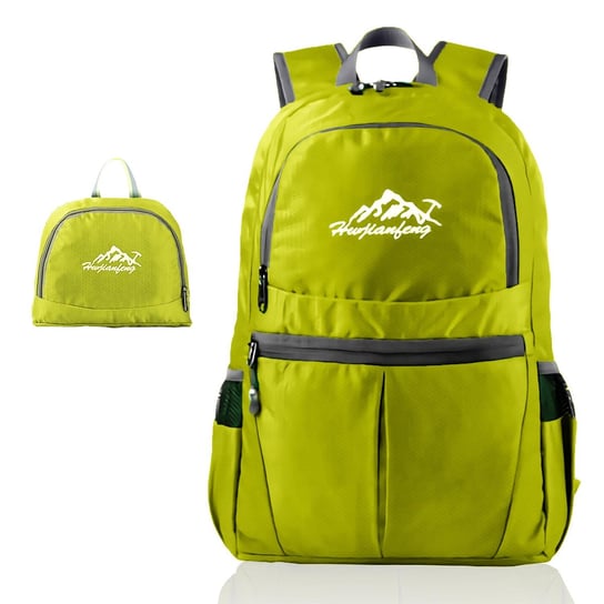 Składany plecak ultralekki w kolorze limonki - 36-litrowy wodoodporny plecak turystyczny unisex - plecak na zewnątrz na kemping, wędrówki, podróże, wspinaczkę i wiele więcej. Intirilife