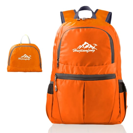 Składany plecak ultralekki w kolorze pomarańczowym - 36-litrowy wodoodporny plecak turystyczny unisex - plecak na zewnątrz na kemping, wędrówki, podróże, wspinaczkę i wiele więcej. Intirilife