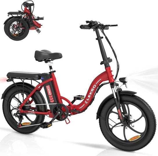 Składany rower elektryczny ELEKGO EG06S, 20"*3.0 Fat Tire, silnik 250 W, wymienny akumulator 36 V, 7 biegów Hitway