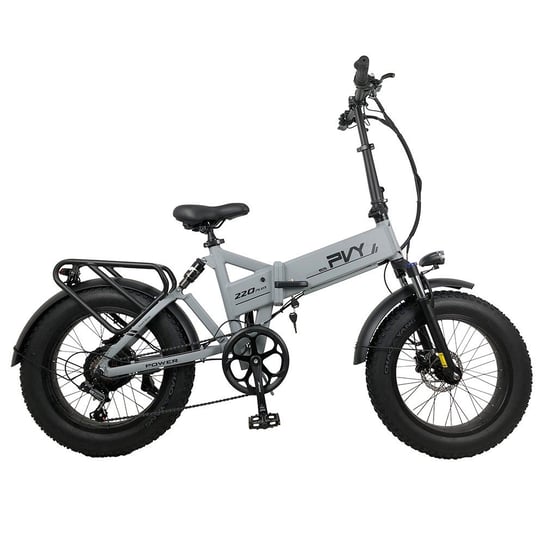 Składany rower elektryczny PVY Z20 Plus, 20*4.0in Fat Tires Silnik 500W 50km/h Prędkość 14.5Ah Bateria 50-80km Zasięg 150kg Obciążenie - Szary PVY