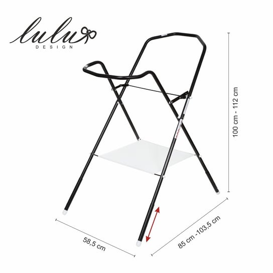 Składany stojak pod wanienkę 100cm (czarny) Lulu Design