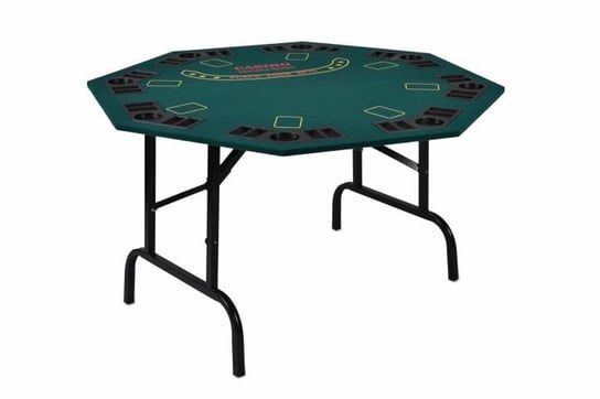 Składany stół do pokera dla 8 osób  z uchwytami na napoje Garthen