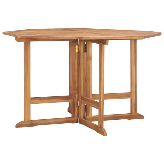 Składany stół ogrodowy, 120x120x75 cm, lite drewno tekowe vidaXL
