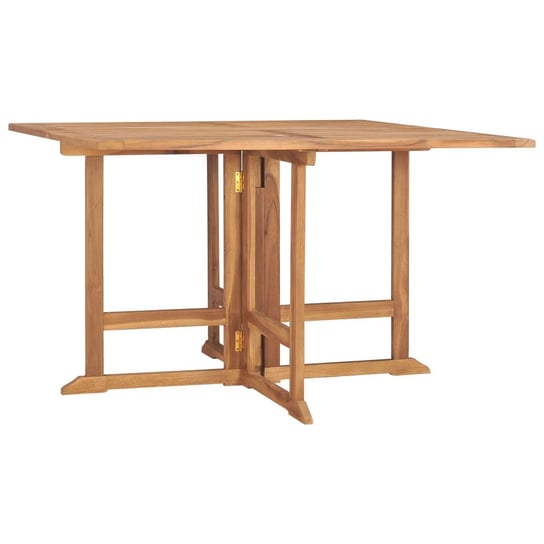 Składany stół ogrodowy, 120x120x75 cm, lite drewno tekowe vidaXL