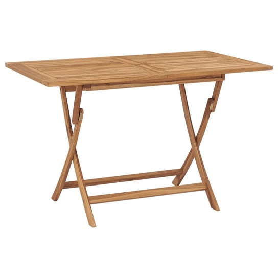Składany stół ogrodowy, 120x70x75 cm, lite drewno tekowe vidaXL