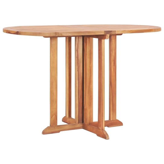 Składany stół ogrodowy, 120x70x75 cm, lite drewno tekowe vidaXL