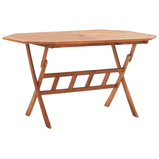 Składany stół ogrodowy, 135x85x75 cm, lite drewno akacjowe vidaXL