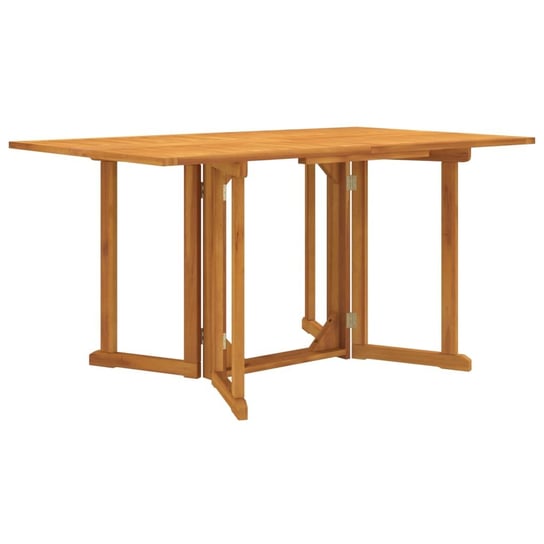 Składany stół ogrodowy, 150x90x75 cm, lite drewno vidaXL