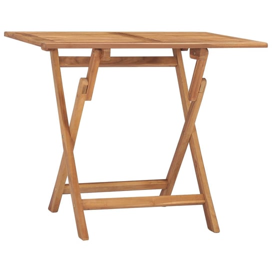 Składany stół ogrodowy, 90x60x75 cm, lite drewno tekowe vidaXL