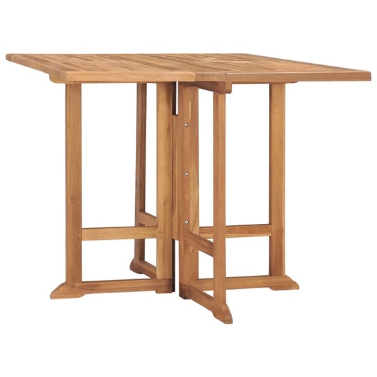 Składany stół ogrodowy, 90x90x75 cm, lite drewno tekowe vidaXL