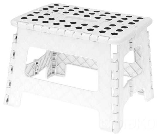 Składany stołek antypoślizgowy EMAKO, biały, 31x36x5 cm Inna marka