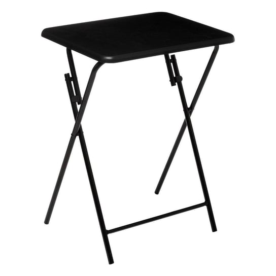 Składany stolik, 48 x 38 cm, metalowa konstrukcja, czarny Atmosphera