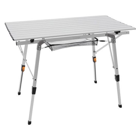 Składany stolik kempingowy 90x51,5 cm srebrny aluminiowy wzór ML ML-DESIGN