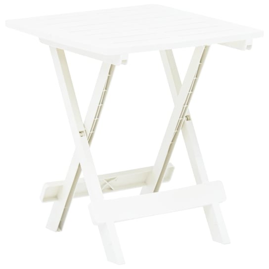 Składany stolik ogrodowy, biały, 45x43x50 cm, plastikowy vidaXL