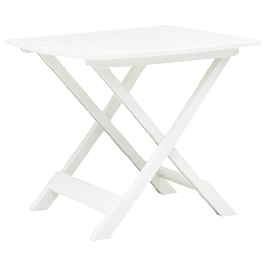 Składany stolik ogrodowy, biały, 79x72x70 cm, plastik vidaXL