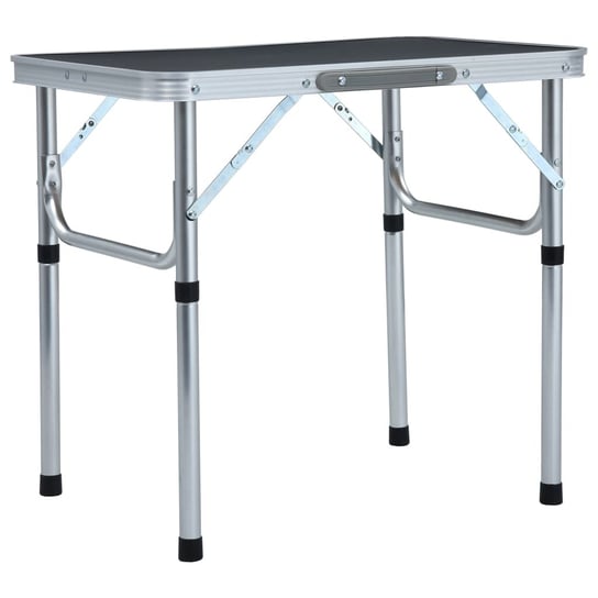 Składany stolik turystyczny, szary, aluminiowy, 60x45 cm vidaXL