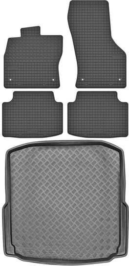 Skoda Octavia III Hatchback od 2013-2020r. Bagażnik MIX-PLAST 28018 + Dywaniki MOTOHOBBY 160303 Max-Dywanik