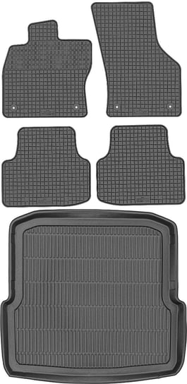 Skoda Octavia III Kombi od 2013-2020r. Bagażnik MAX-DYWANIK 911910 + Dywaniki PETEX P22210 Max-Dywanik