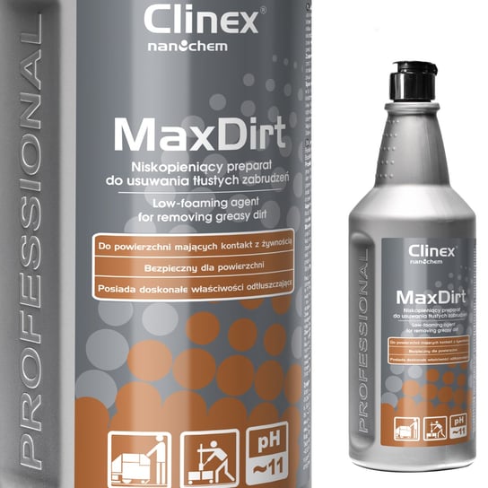Skoncentrowany Preparat Do Usuwania Trudnych Zabrudzeń Clinex Maxdirt 1L Clinex