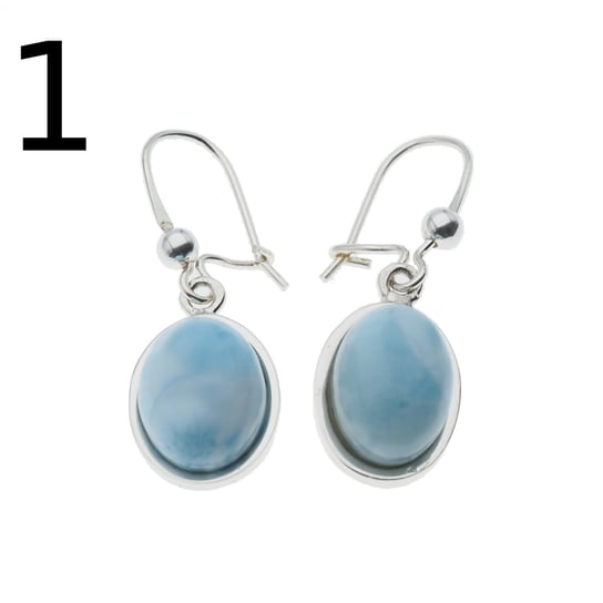 Skorulski Jewellery, Kolczyki, Larimar owalny w srebrze-2 Skorulski Jewellery