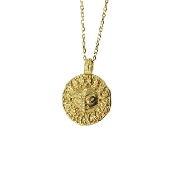 Skorulski Jewellery, Naszyjnik na łańcuszku, słońce i srebro złocone-45 cm Skorulski Jewellery