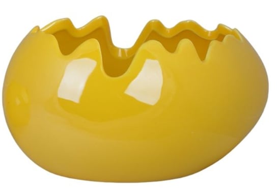 Skorupka ceramiczna średnia, żółta, 17x12,5x9 cm Ewax