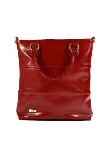Skórzana czerwona klasyczna torebka SHE SHE