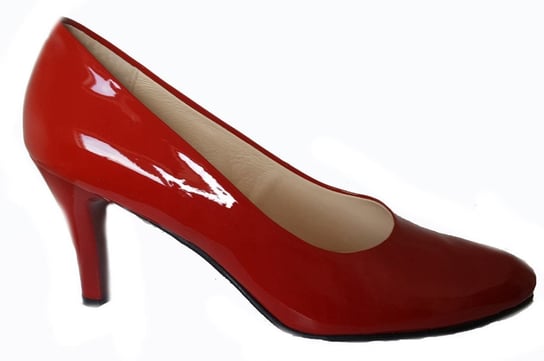 SKÓRZANE czółenko czerwone TĘGOŚĆ H 9506-8089 40 Polskie buty