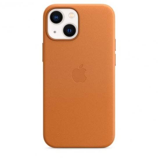Skórzane Etui Apple iPhone 13 Mini Golden Brown Brązowe Ciemnopomarańczowe MM0D3ZM/A MagSafe Apple