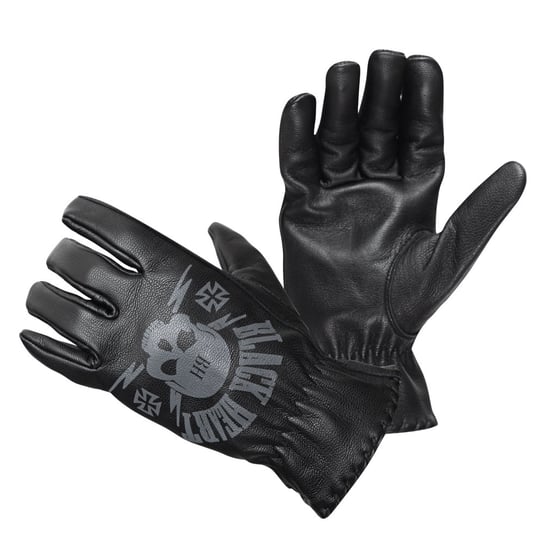 Skórzane rękawice motocyklowe W-TEC Black Heart Skull Gloves, Czarny, L W-TEC Black Heart