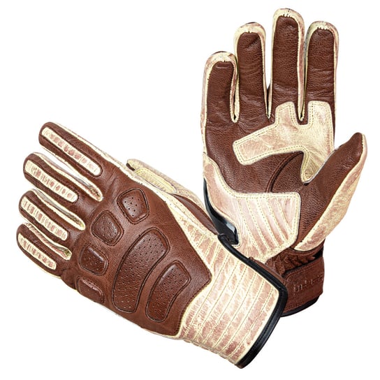 Skórzane rękawice motocyklowe W-TEC Retro Gloves, Brązowo-beżowy, 4XL W-TEC