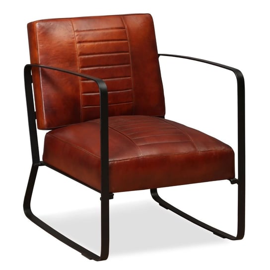 Skórzany fotel vidaXL, brązowy, 74x64x60 cm vidaXL