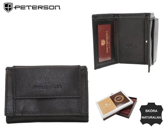 Skórzany, klasyczny, mały portfel damski Peterson Peterson