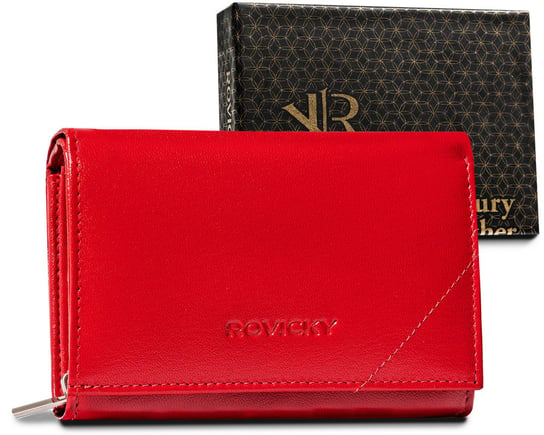 Skórzany kompaktowy portfel damski — Rovicky Rovicky