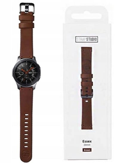 Skórzany Pasek Samsung Galaxy Watch 20mm Brązowy Watch3 / Active / Active2 Samsung