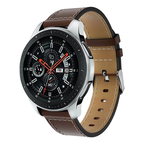 Skórzany pasek Samsung Galaxy Watch do Galaxy Watch 46 mm – Ciemny brąz Avizar